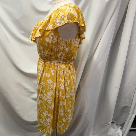 Old Navy Yellow Floral One-Shoulder Midi Dress - Picture 7 of 15